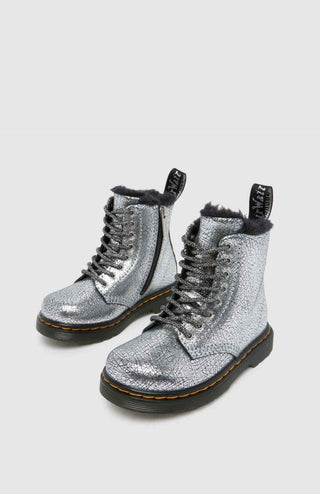 1460 silver dr. martens fur