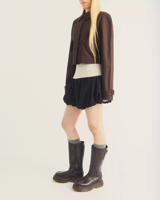 BUZZ HI GLOSS LEATHER BOOTS